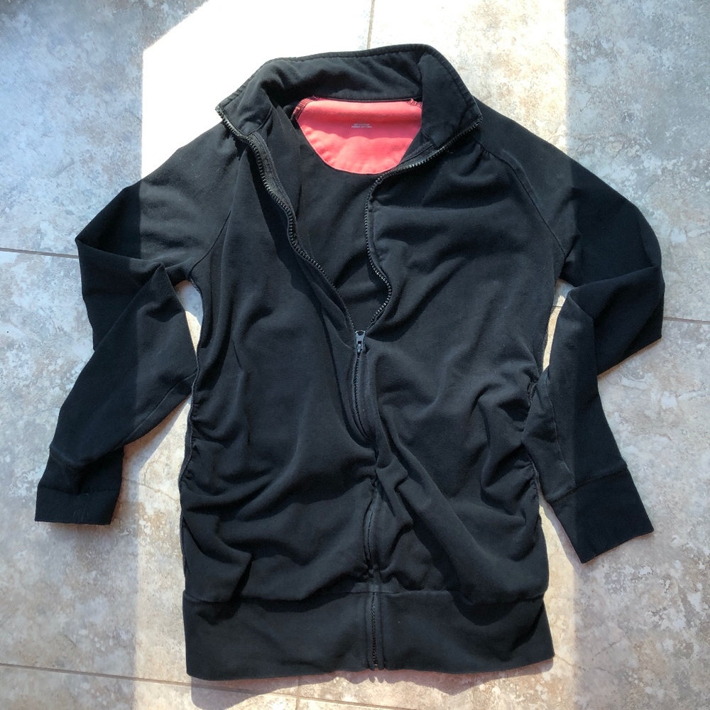 Black Liz Lange maternity zip up